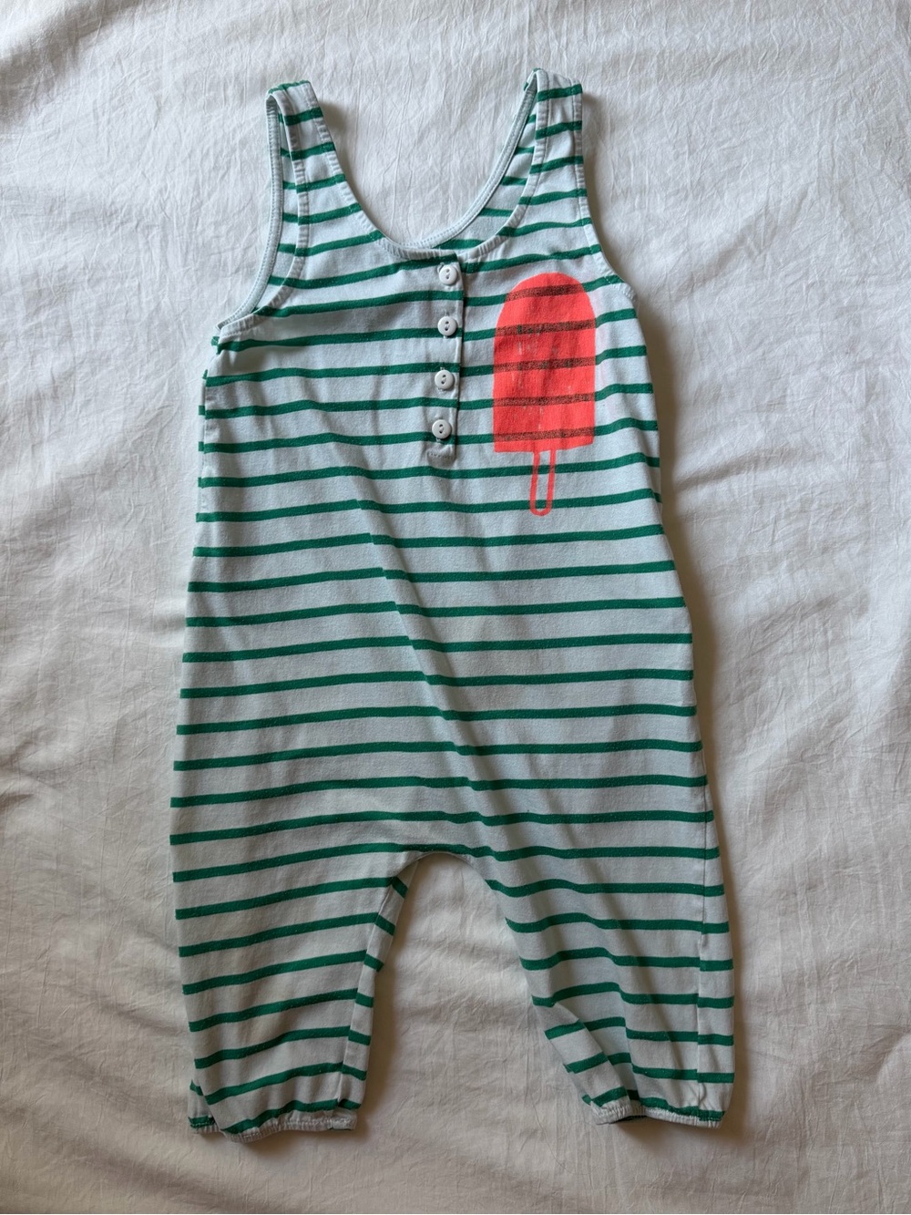 Bobo Choses Kids Striped Popsicle Romper Jumpsuit Size 2-3Y Play Condition